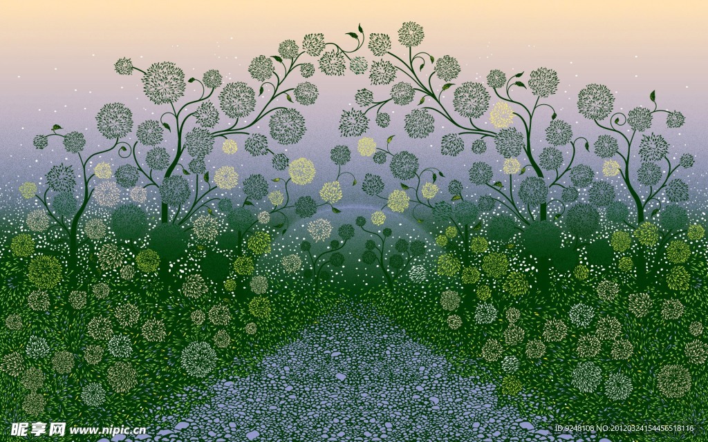 卡通花纹