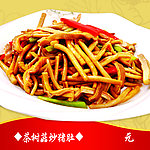 茶树菇炒猪肚