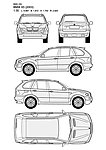 宝马BMW X5(2003)汽车线稿图片