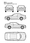 宝马3系 BMW 3er Coupe(2003)汽车线稿图片