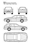 宝马5系 BMW 5er Touring E39(ab 03 97)汽车线稿图片