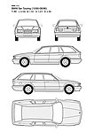 宝马5系 BMW 5er Touring(10 90 06 96)汽车线稿图片