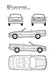 宝马3系 BMW 3er Cabrio(03 93 09 99)汽车线稿图片