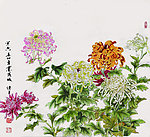 菊花 水墨画