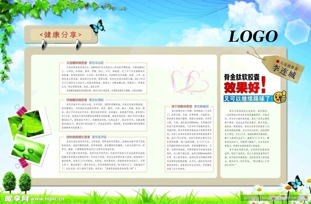 健康分享 展板
