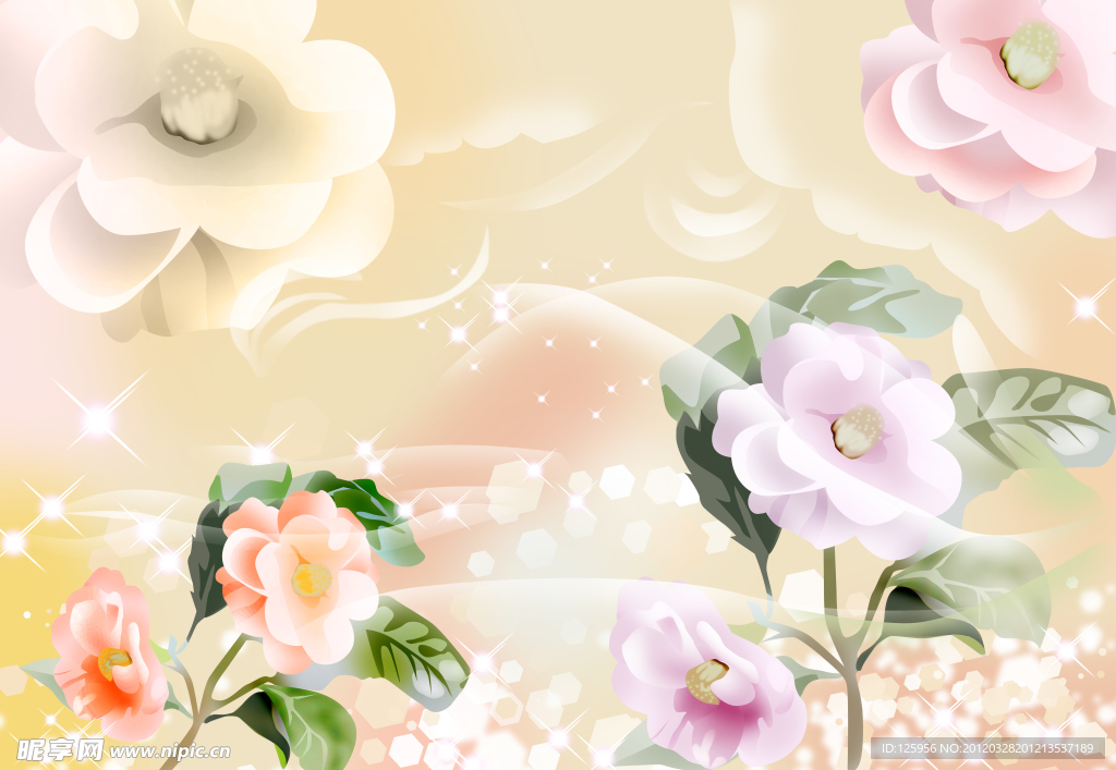 花卉移门