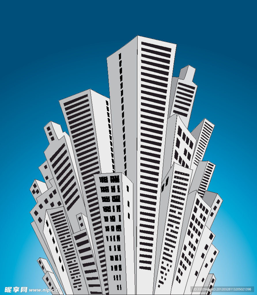 手绘建筑物