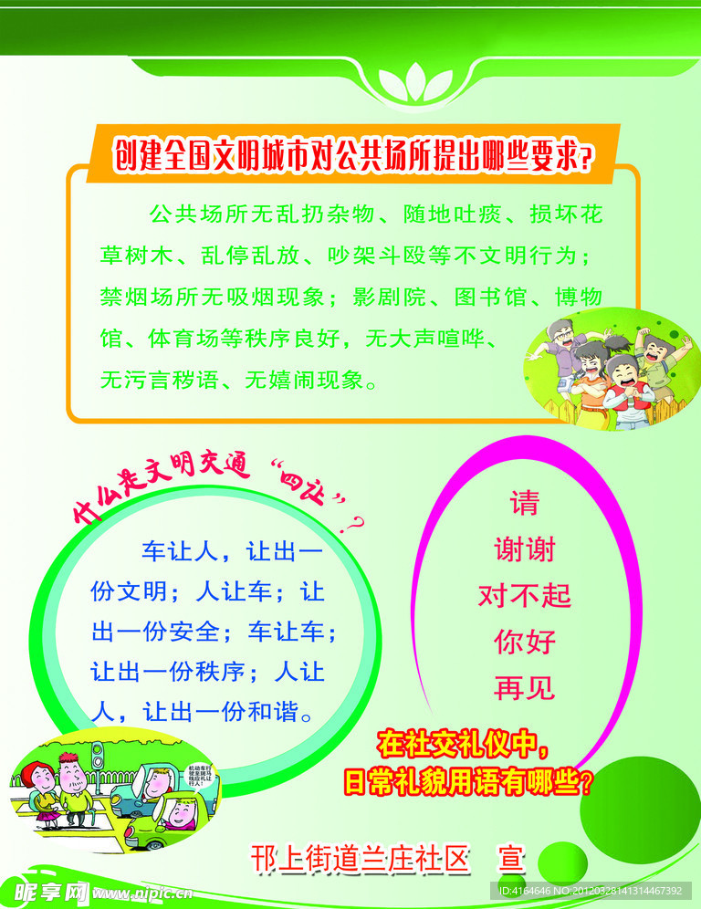 文明城市创建展板