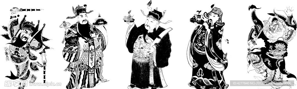 中国传统人物门神