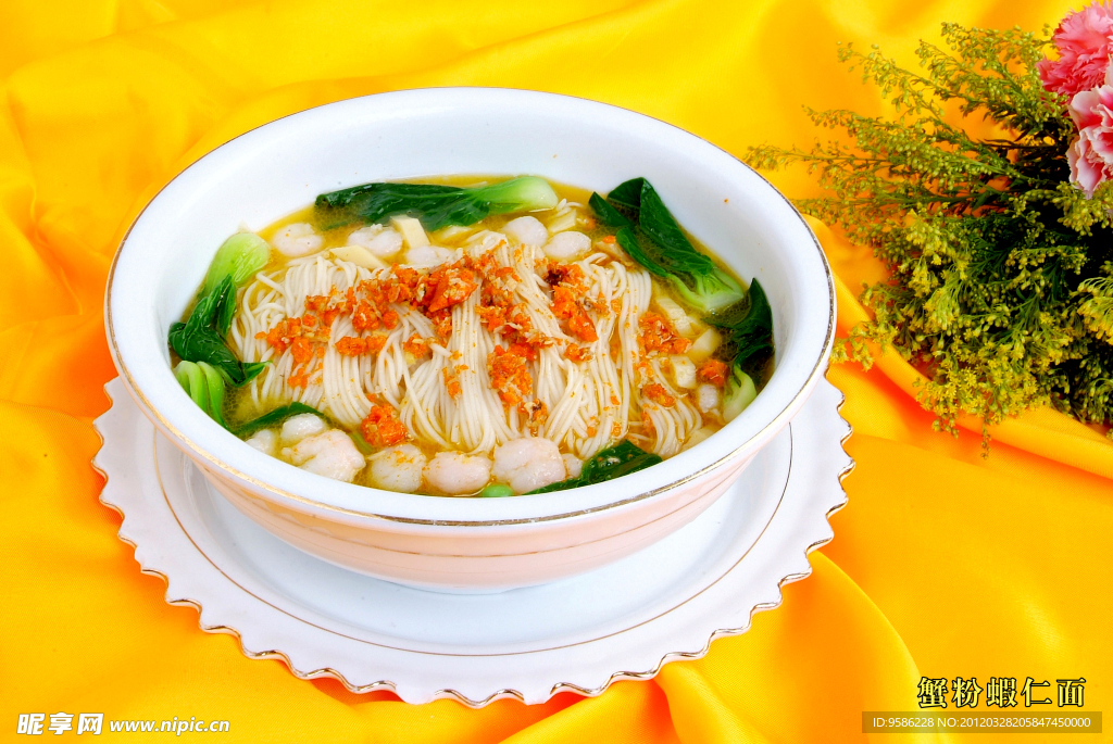 常州美食之蟹粉虾仁面