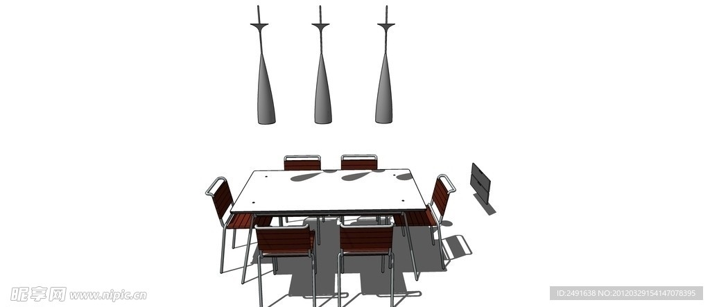 餐桌草图模型