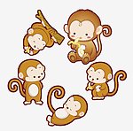 可爱小动物 猴