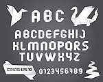 叠纸字母数字 鸽子