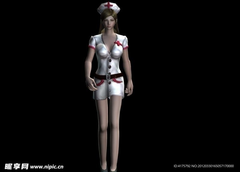 女护士max模型走路动画