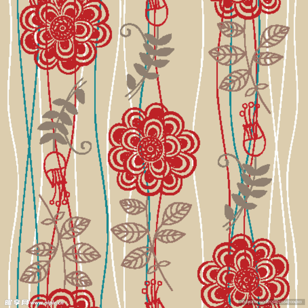 古典花纹花朵