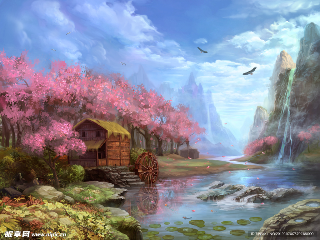 手绘梦幻风景