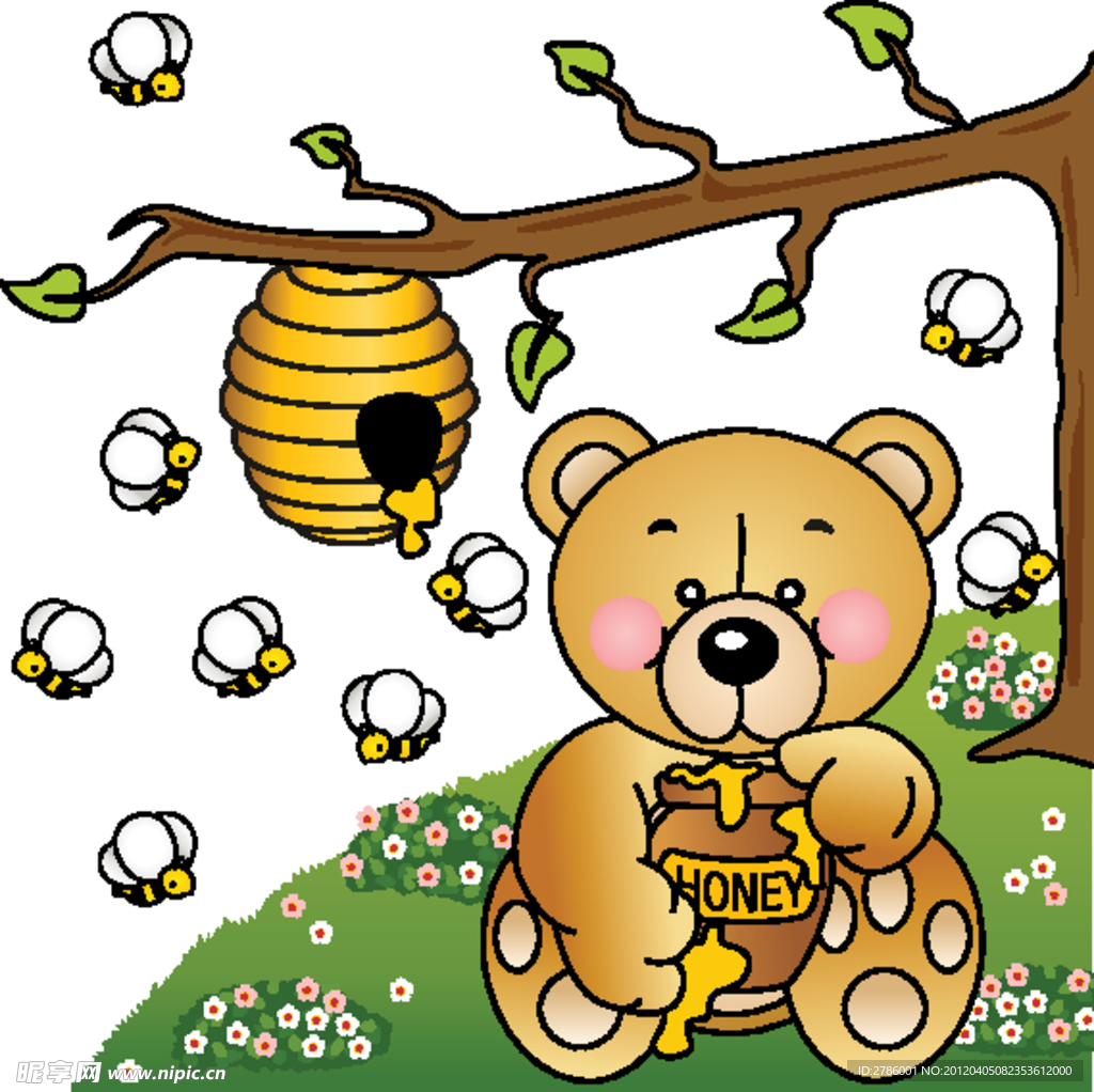 吃蜂蜜的小熊
