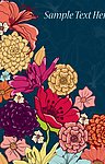 鲜花花纹背景矢量素材