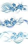 蓝色 花纹 背景