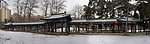 人民大学百家廊180度雪景全景