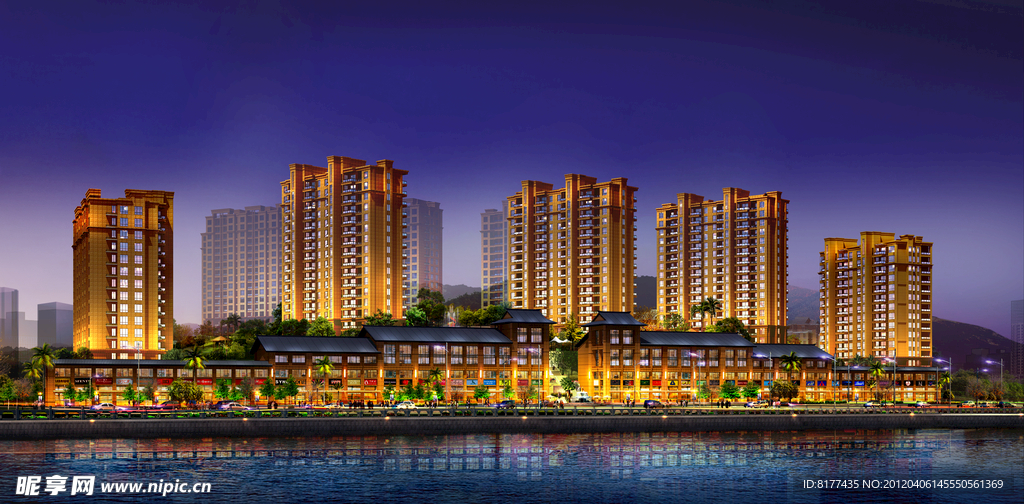 夜景景观效果图