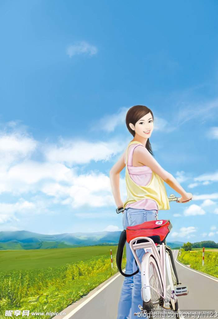 自行车少女