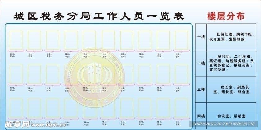 人员一览表
