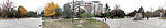 北京邮电大学秋天主楼银杏360度全景