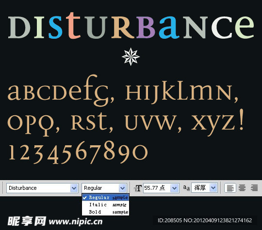 Disturbance系列字体下载