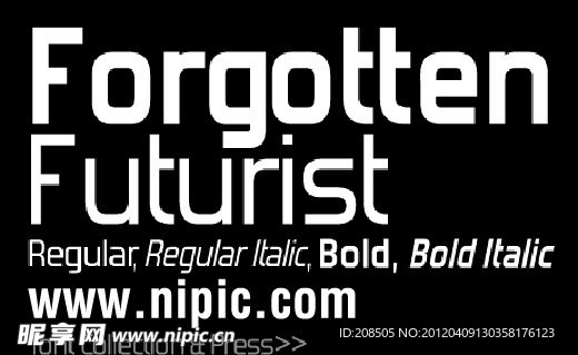 Forgotten Futurist系列字体下载