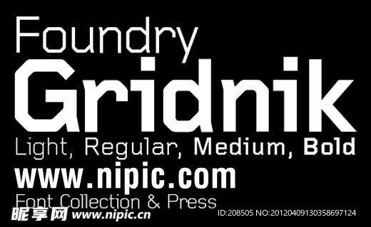 Foundry Gridnik系列字体下载