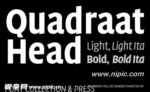 QuadraatHead系列字体下载