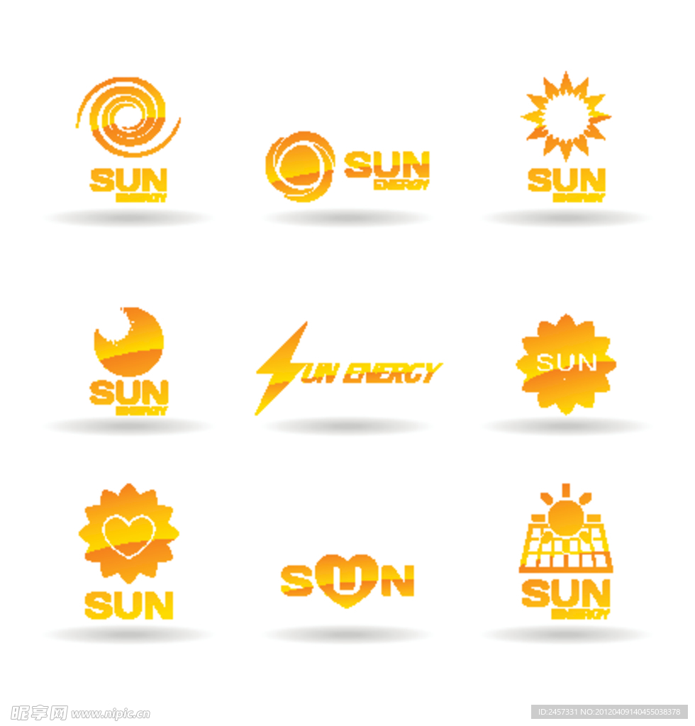 太阳图标矢量
