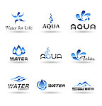 水流水滴 企业logo设计