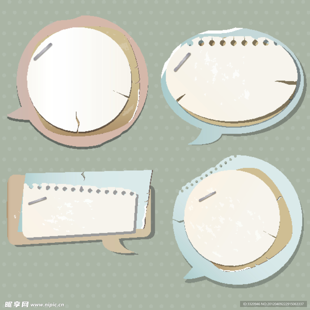 对话泡泡标签贴纸