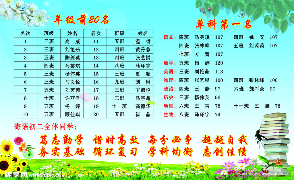学校橱窗展板
