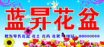 蓝昇花盆牌匾
