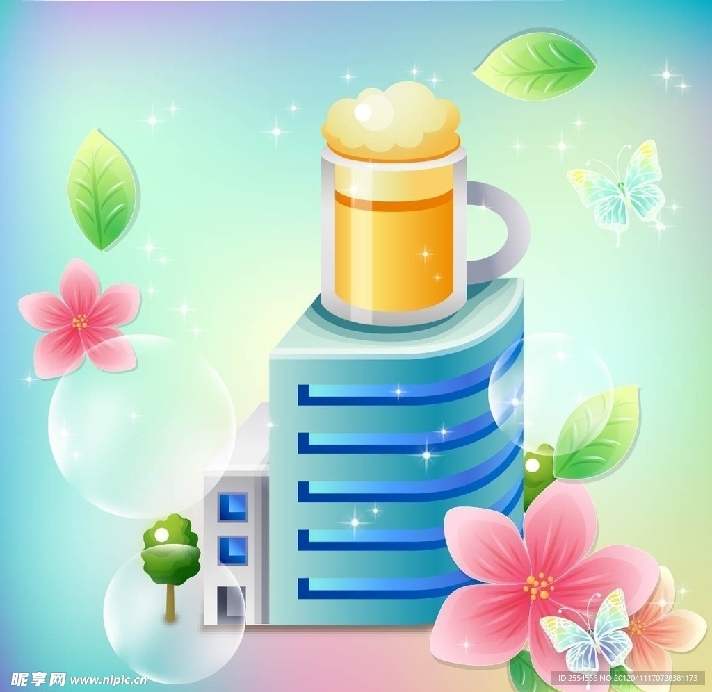 卡通啤酒吧