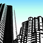 手绘建筑物