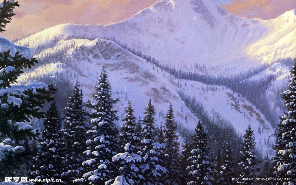美丽的雪山