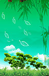 绿色背景