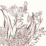 古典花卉花纹