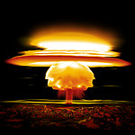 原子弹爆炸后蘑菇云