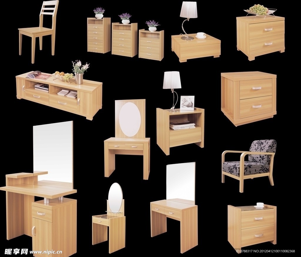 各种实木家具