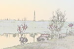 风景素描图片