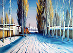 雪天的村道