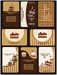 咖啡茶水蛋糕 名片卡片