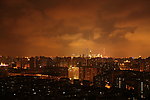 上海浦东陆家嘴夜景远景