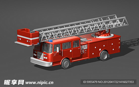 Firetruck_US车模消防车模型