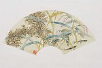 扇形花鸟国画
